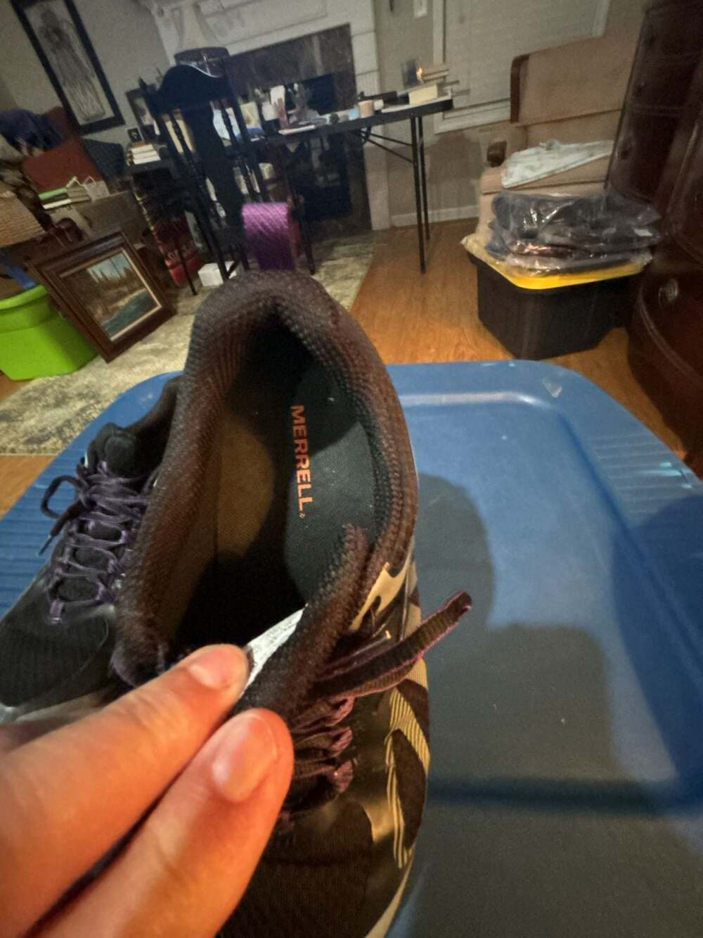 Merrell Siren Edge 3 Waterproof Size 8.5 Black Purple Hiking Shoe